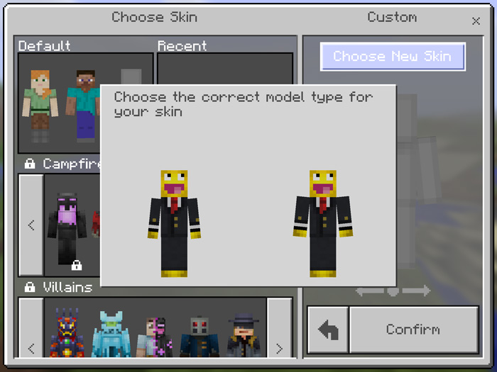 Add Custom skins to Minecraft: Education Edition on an iPad 