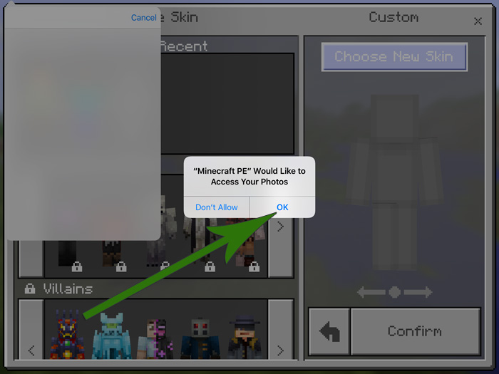 Minecraft: Education Edition – How to add a custom skin on Apple iPad