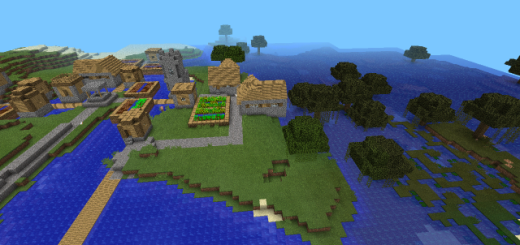 1413509231: A Village on an Island in a Swamp Biome