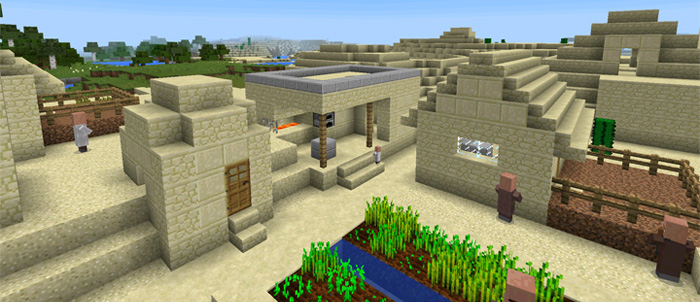 minecraft desert blacksmith