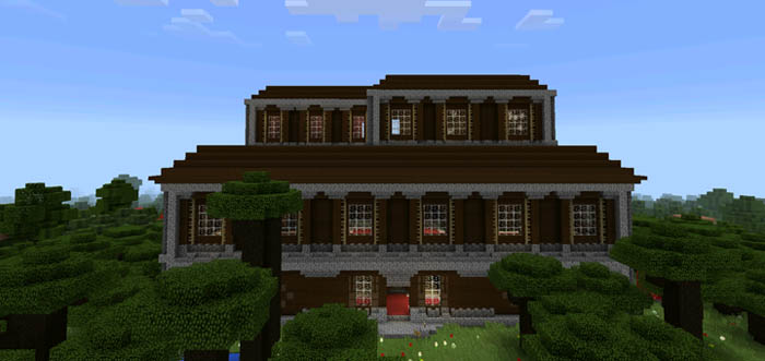 minecraft pe mansion