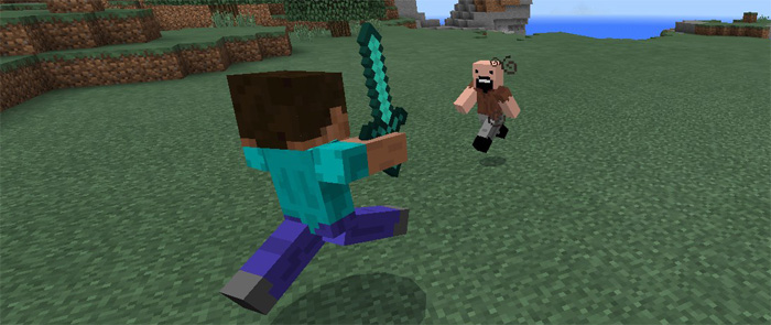 notch and herobrine fighting