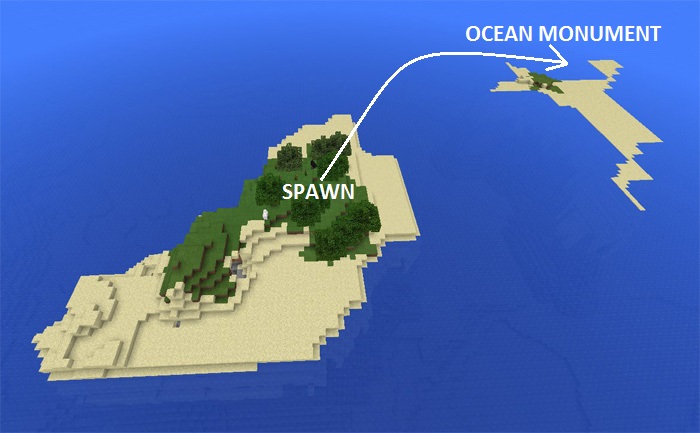 Survival Island Ocean Monument Minecraft Pe Seeds