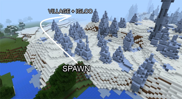 1410403532 Igloo Snow Village Minecraft Pe Seeds