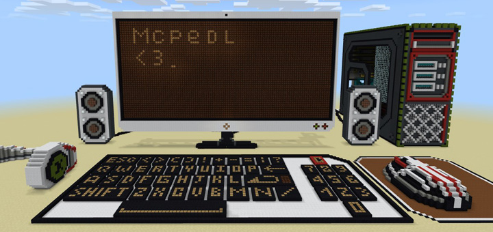 Computer Created of Redstone Minecraft Map