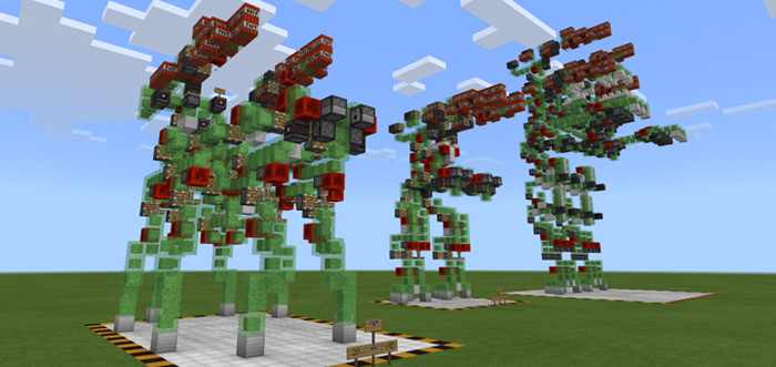 New Slime Block Robots Redstone Minecraft Pe Maps