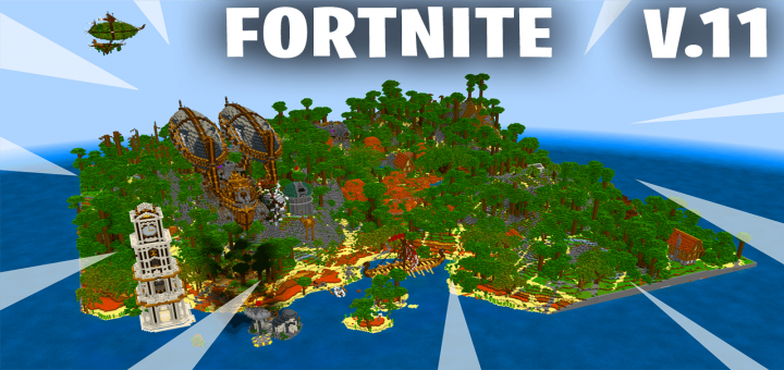 Fortnite Minecraft Map Sg Fortnite V 11 Battle Royale Minecraft Pe Maps