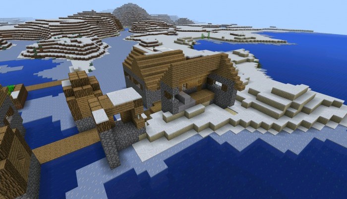 Gliched Ice Village Minecraft Pe Seeds