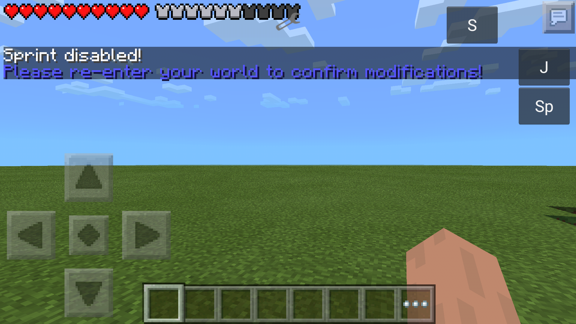 Jump Sneak Sprint Buttons Mod Minecraft Pe Mods Addons