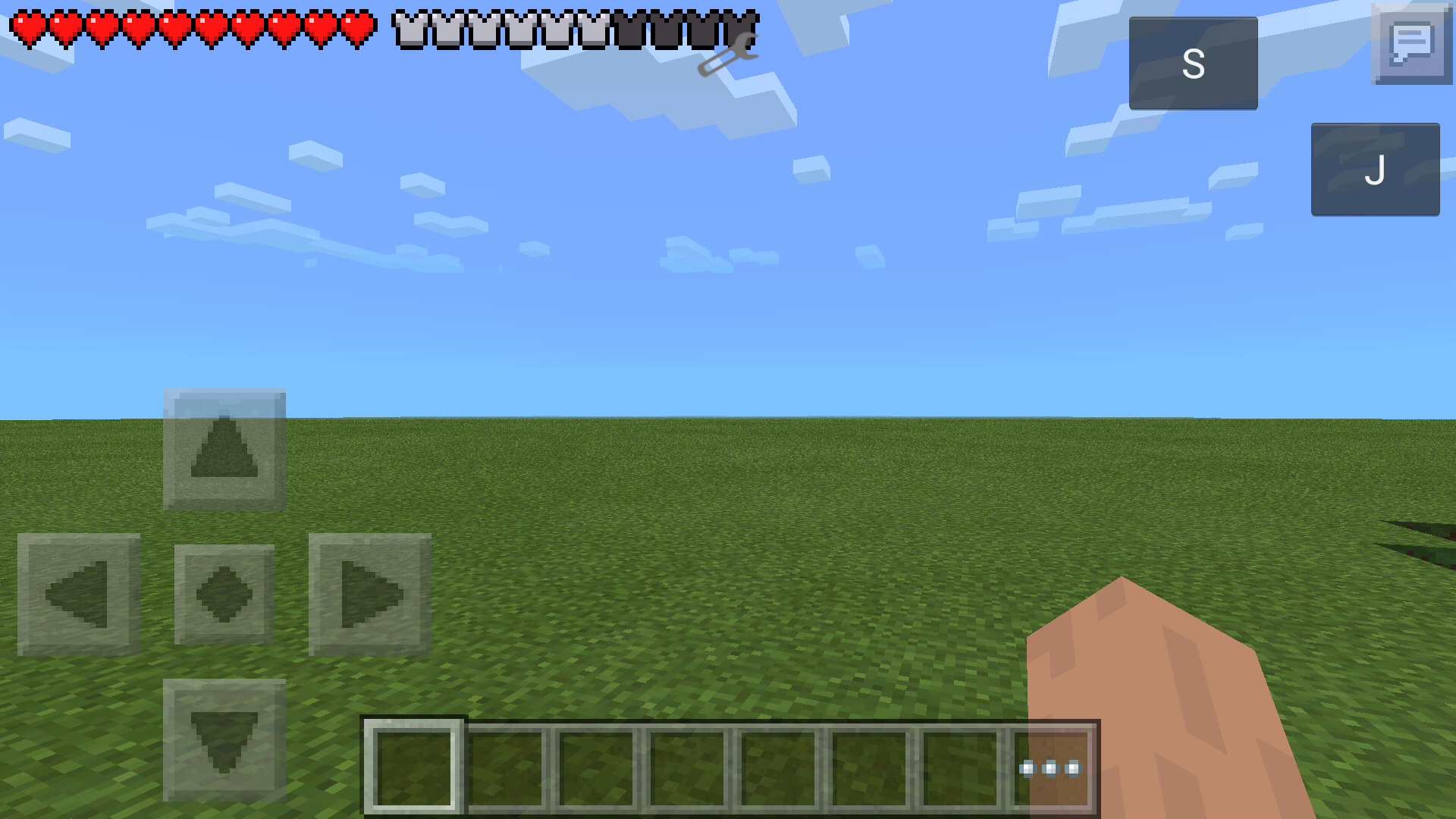 minecraft tablet sneak button