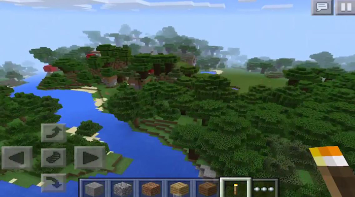 1416082668 Roofed Forest & A Dungeon Minecraft PE Seeds