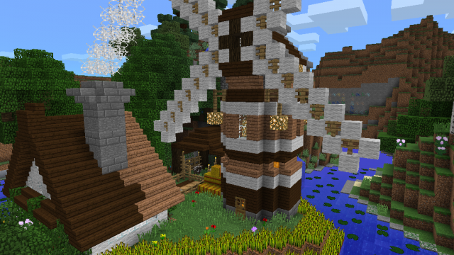 Small Stream Cottage Creation Minecraft Pe Maps