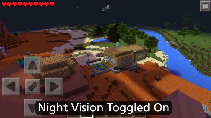 Night Vision Mod Minecraft PE Mods & Addons