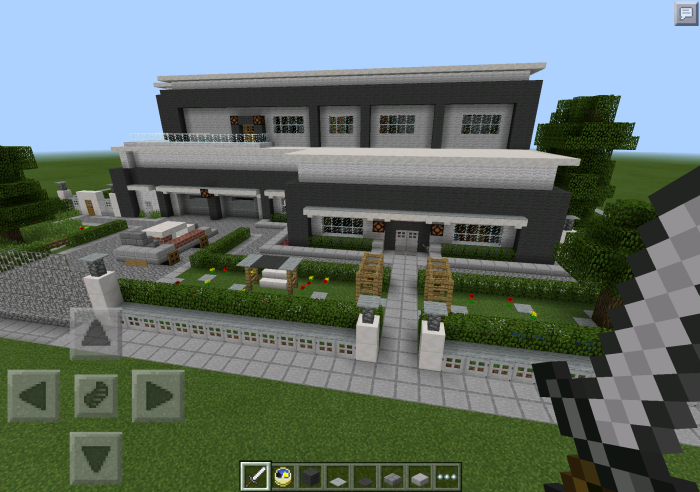 Redstone Powered Modern House Creation Redstone Minecraft Pe Maps