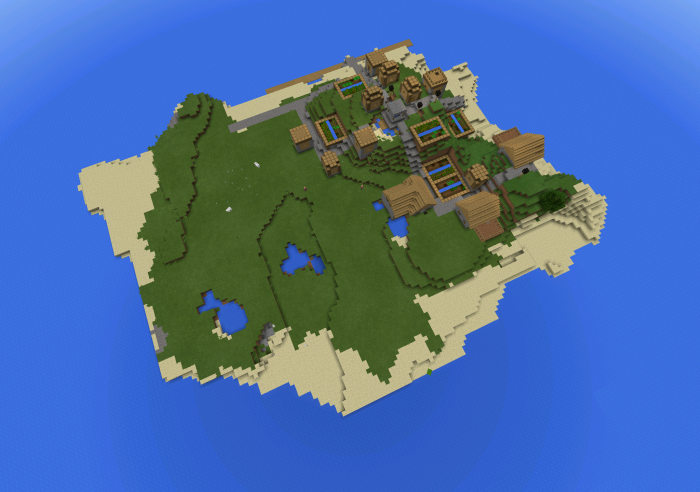 2755 Larger Village Island Minecraft Pe Seeds