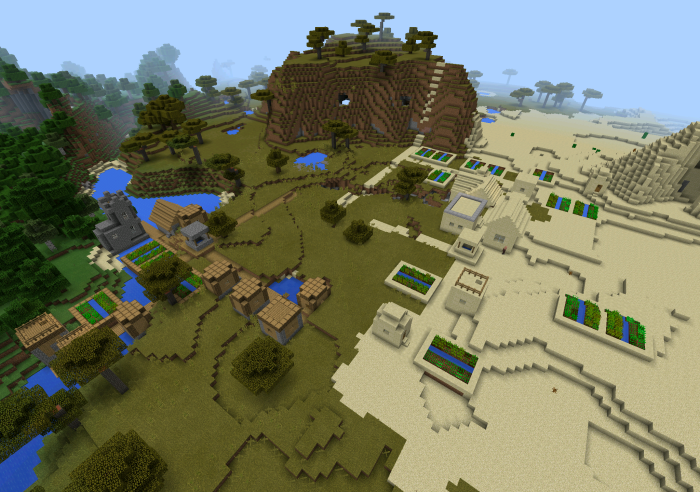 poy: Double Village | Minecraft PE Seeds