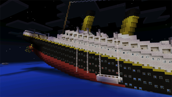 Rms Titanic Sinking Creation Minecraft Pe Maps