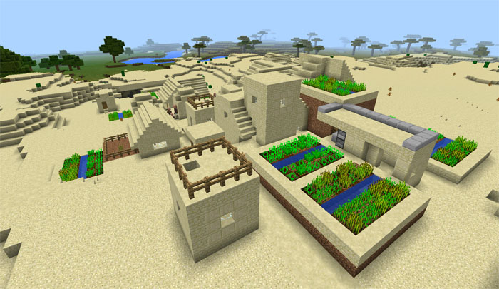 TrophieMoney: Glitched Double Desert Village | Minecraft PE Seeds