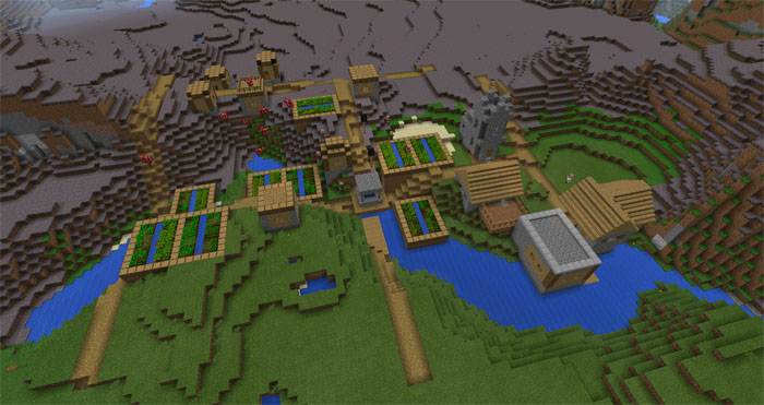 1754: Mushroom Village | Minecraft PE Seeds