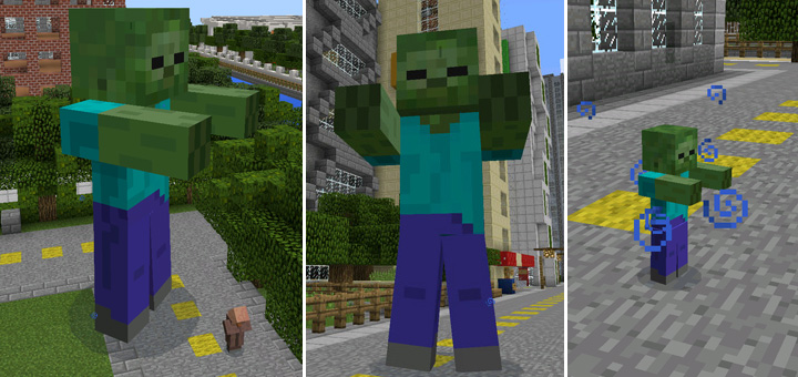 Giant Zombies Mod Minecraft Pe Mods Addons - giant roblox zombie