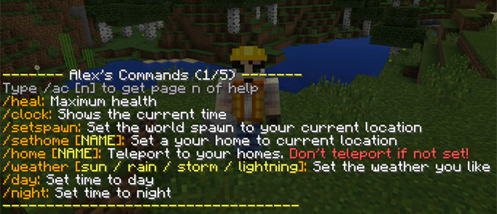 Alex S Commands Mod Minecraft Pe Mods Addons