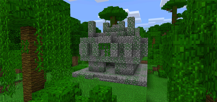 Ancient Jungle Temple In Front Of Spawn Minecraft Pe Seeds