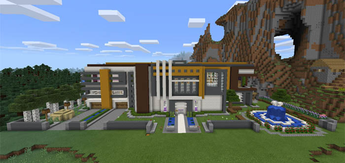 Super Mansion Redstone Minecraft Pe Maps