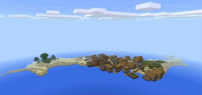 Double Island Village Minecraft Pe Seeds