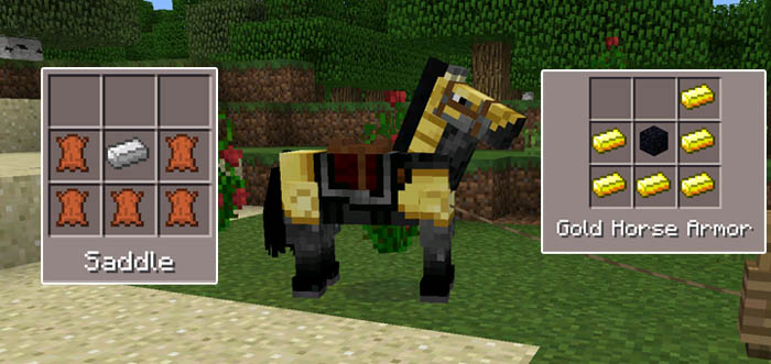 Craftable Saddle Horse Armors Mod Minecraft PE Mods 