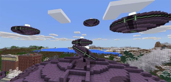 Image result for minecraft alien invasion addon