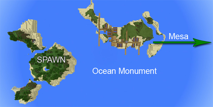 Island Village Ocean Monument Minecraft Pe Seeds