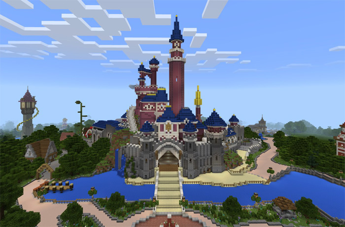 Disneypark Theme Park Rollercoaster Minecraft Pe Maps