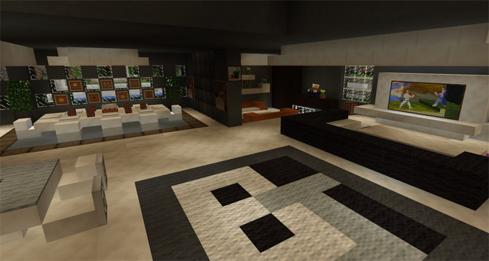 Modern Super Mansion Creation Minecraft Pe Maps