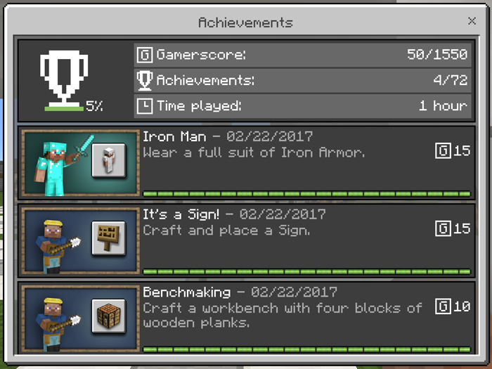 minecraft achievement world realm code