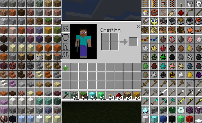 Minecraft Inventory Slot Glitch