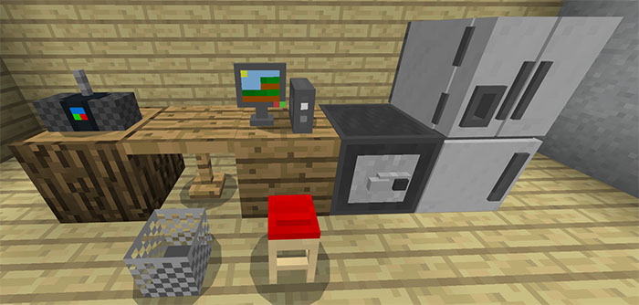 Mine Furniture Addon Minecraft Pe Mods Addons