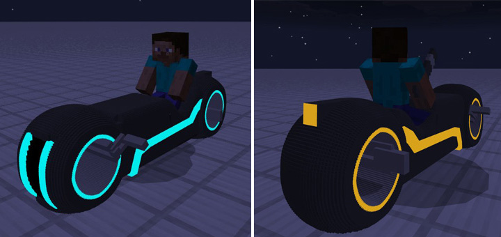 Tron Bike Add On Minecraft Pe Mods Addons - ride a volt bike roblox