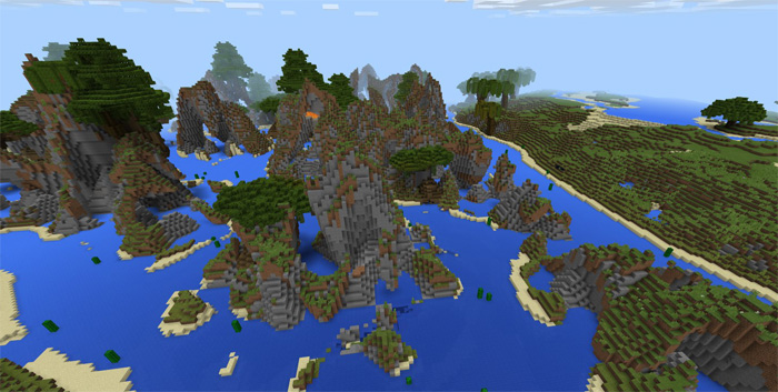 Massive Custom Biomes [Custom Terrain] Minecraft PE Maps