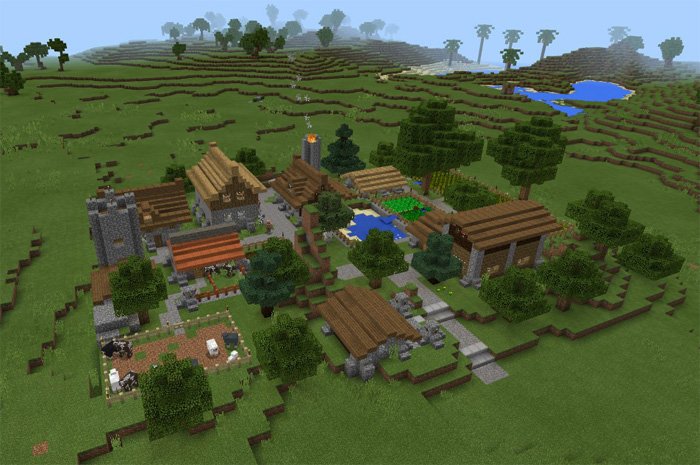 The Lands of Notch [Custom Terrain] | Minecraft PE Maps