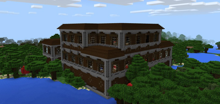 518068014 Woodland Mansion Next To Spawn Minecraft Pe Seeds