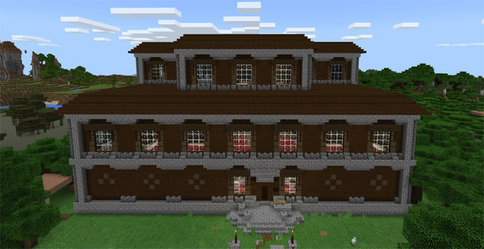 Redstone Woodland Mansion [Creation] | Minecraft PE Maps