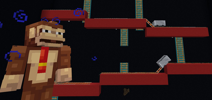Donkey Kong In MCPE [Minigame] | Minecraft PE Maps