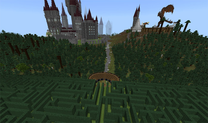 hogwarts castle minecraft map