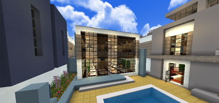 Minecraft PE Modern House Aero Star Modern Texture Pack Minecraft PE Texture Packs