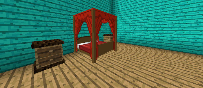 Decoration Add On Minecraft Pe Mods, How To Make A Canopy Bed In Minecraft No Mods