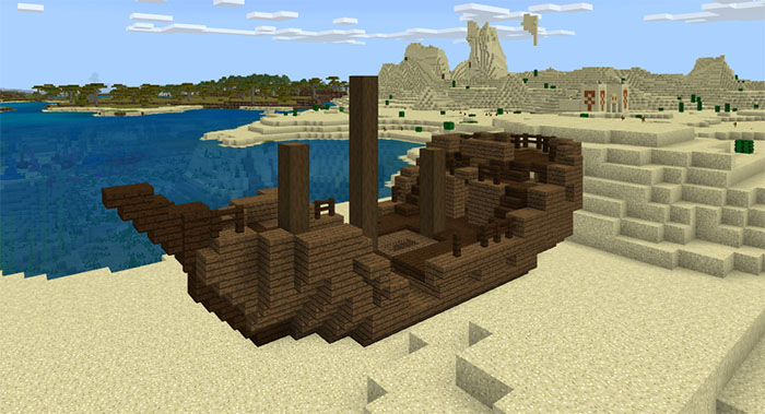 Shipwreck On Dry Land Minecraft Pe Seeds