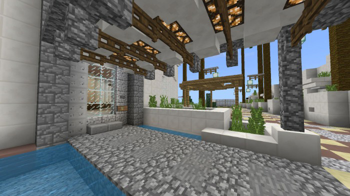 Modern Redstone Mansion Creation Redstone Minecraft Pe