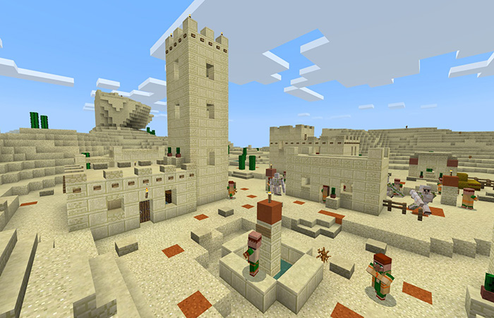 minecraft 1.7.10 city map with villagers