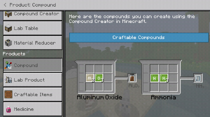 chemistry minecraft education edition