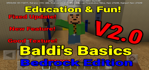 Baldi's Basics Bedrock Edition Update V2.0 (Horror)